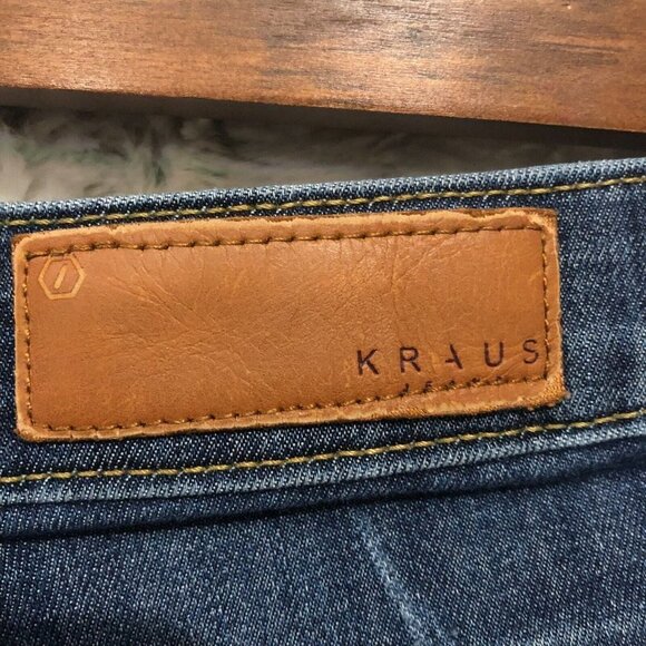 Kraus Jeans Women’s Size 28 Blue Med Wash Skinny Leg Distressed Denim Stretch - Picture 5 of 9